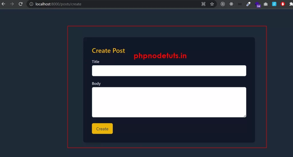 create view in browser  - Laravel 10 CRUD Tutorial phpnodetuts.in